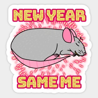 New Year, Same Me (Full Color Version) Sticker